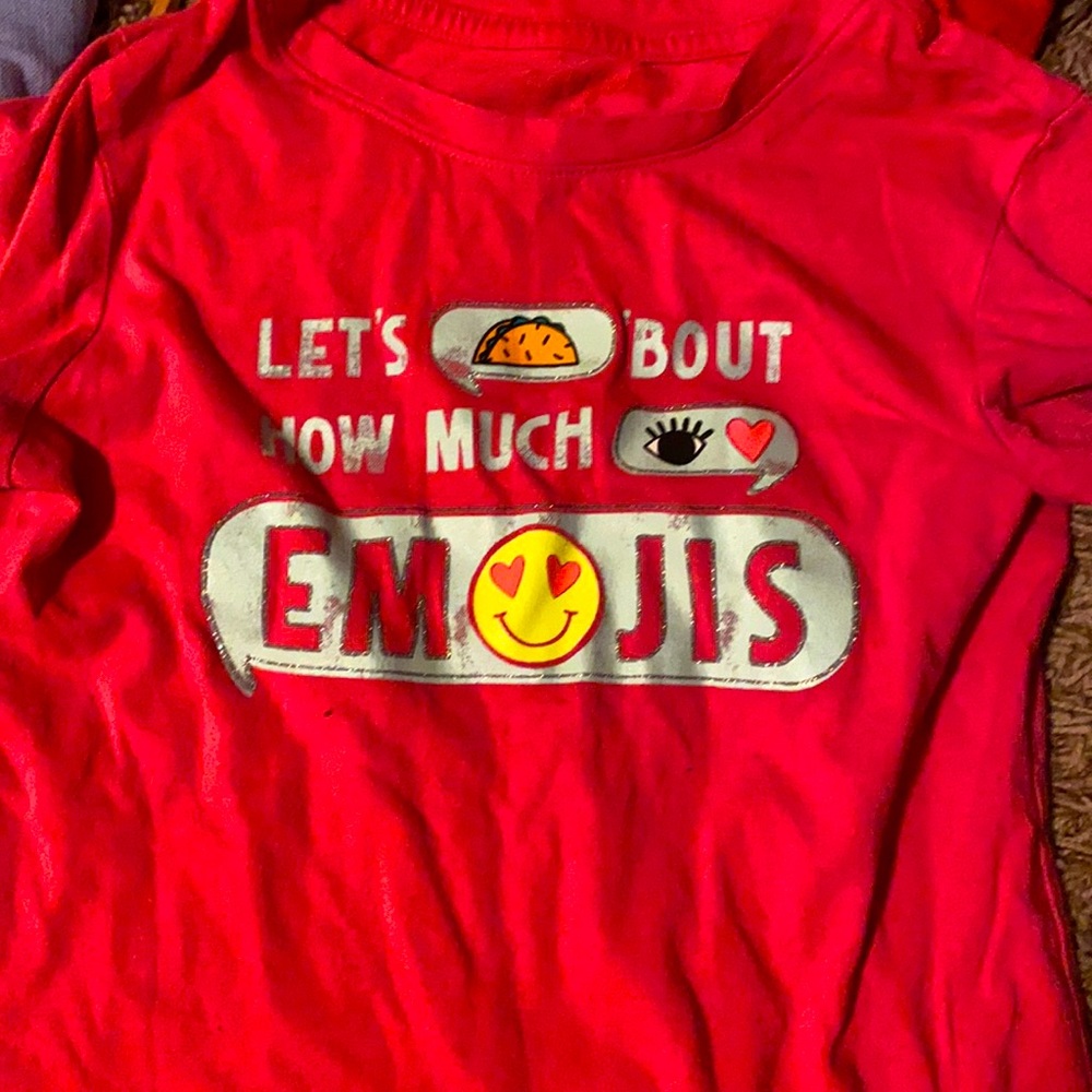 Pink emoji shirt